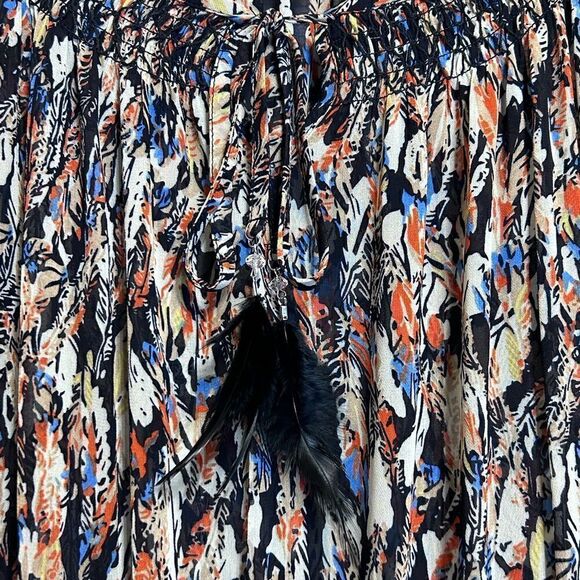 Scully Feather Print Ruffled Dress - Picture 6 of 11